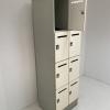Partij 8 Deurs lockerkasten gebruikt grijs/creme
