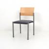 Kantinestoel hout/grijs