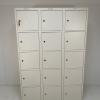 Partij Lockerkast 15 deurs wit 180x120x50cm
