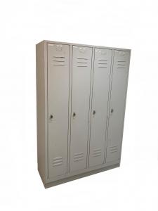 4- deurs garderobekast grijs gebruikt